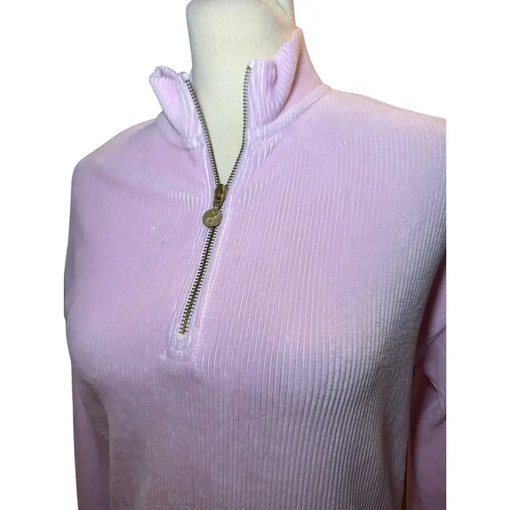 Scotch & Soda Amsterdam Ribbed Corduroy Quarter Zip Dress, Pink, Girls Size 16